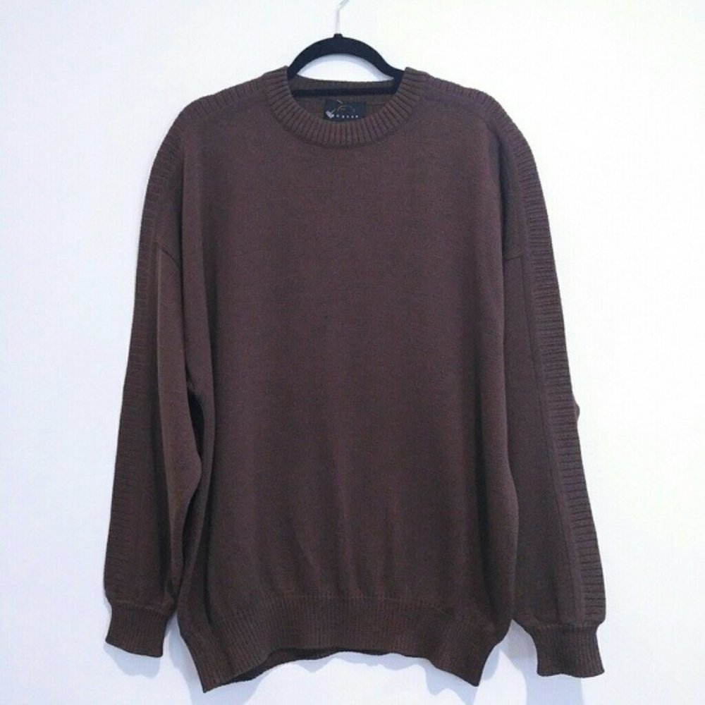 BOGNER MENS LARGE NWOT BROWN SWEATER